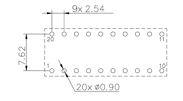 HB3602NL 10/100Base-T Dual Port Transformer Modules Through-Hole 20Pin
