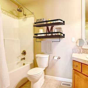  Powder Coated Decorative Storage Towel Rack Floating Shelf Brackets with Rails Set of 2 Torched Wood Rustic Floating Wall Shelves Manufactures