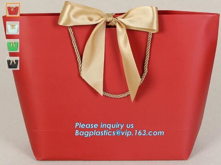 Luxury paper bags with handles Different Sizes,250gsm art paper shopping carrier bag custom printing with handle rope