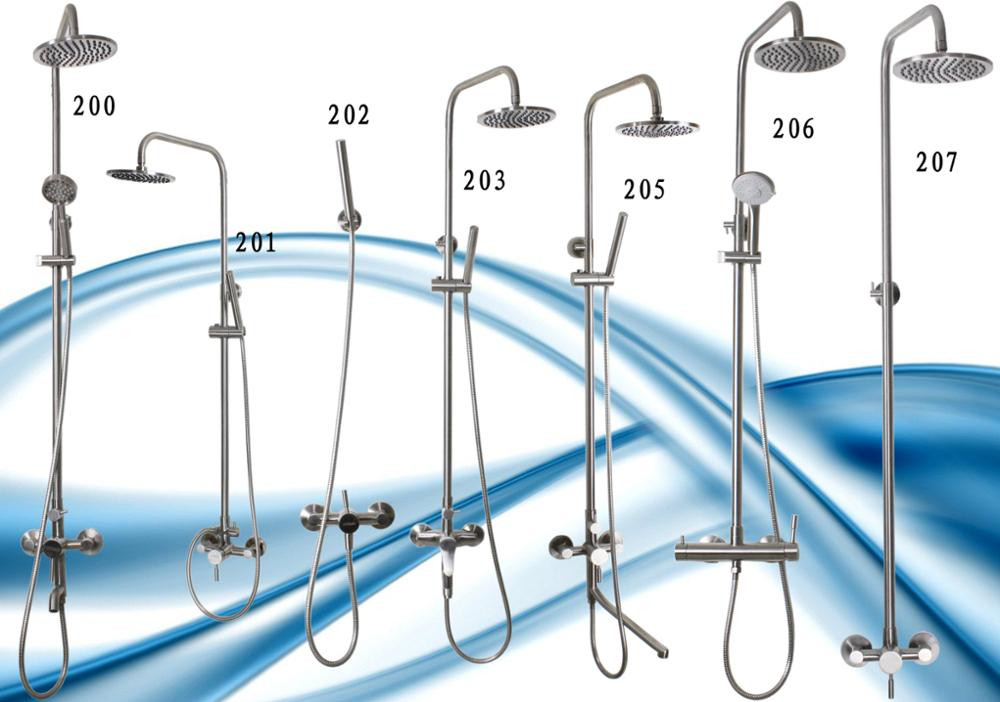 No Electroplating 304 316 Stainless Steel Bath Taps