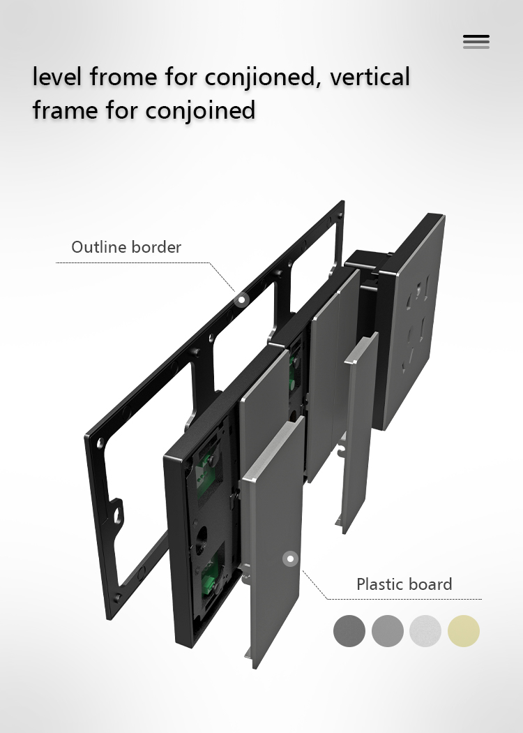 UK Smart KNX Wall Switch , 6 Gang Panel Light Switch Connecting Room Control