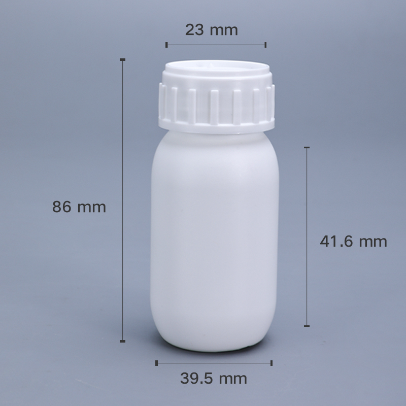 50ML Plastic Bottles EVOH Material White Empty Dispense Bottle For Bait Packaging In HDPE