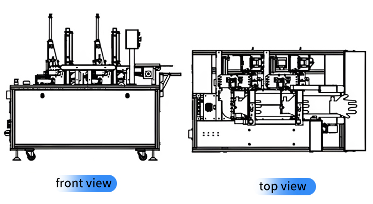 70PCS / Min Four Side Seal Packing Machine Disposable PE Glove 2 In 1 Packaging Machine