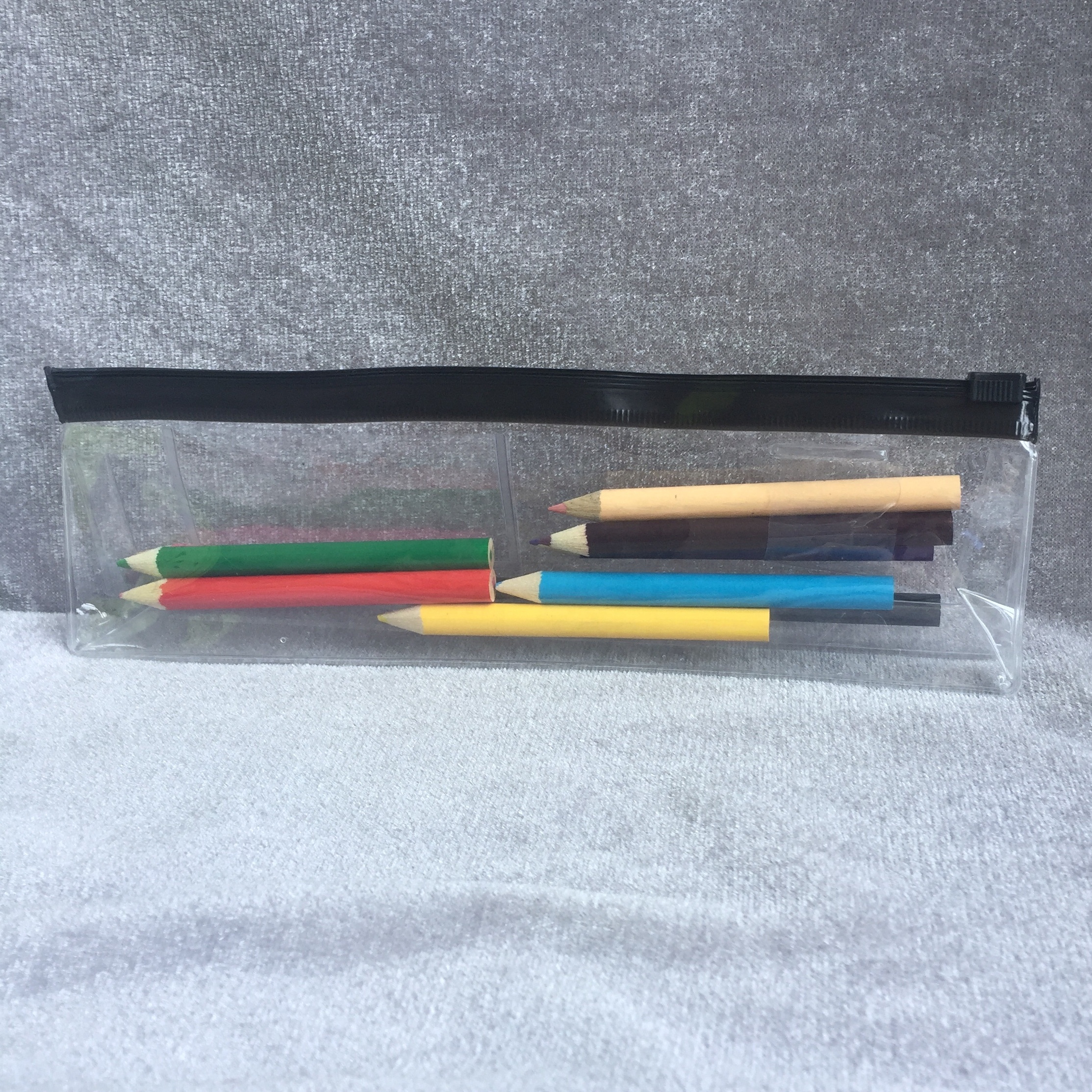 Clear Pvc Pencil Pouch Big Capacity Zipper Bag Makeup