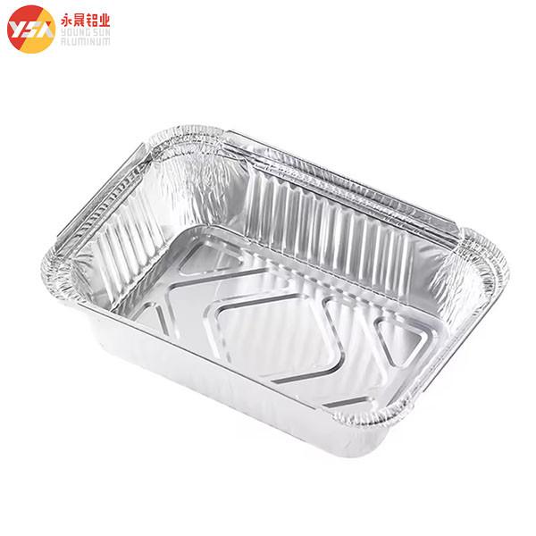 300ml Disposable Aluminum Foil Pan Rectangle Takeaway Food Packages Tinfoil