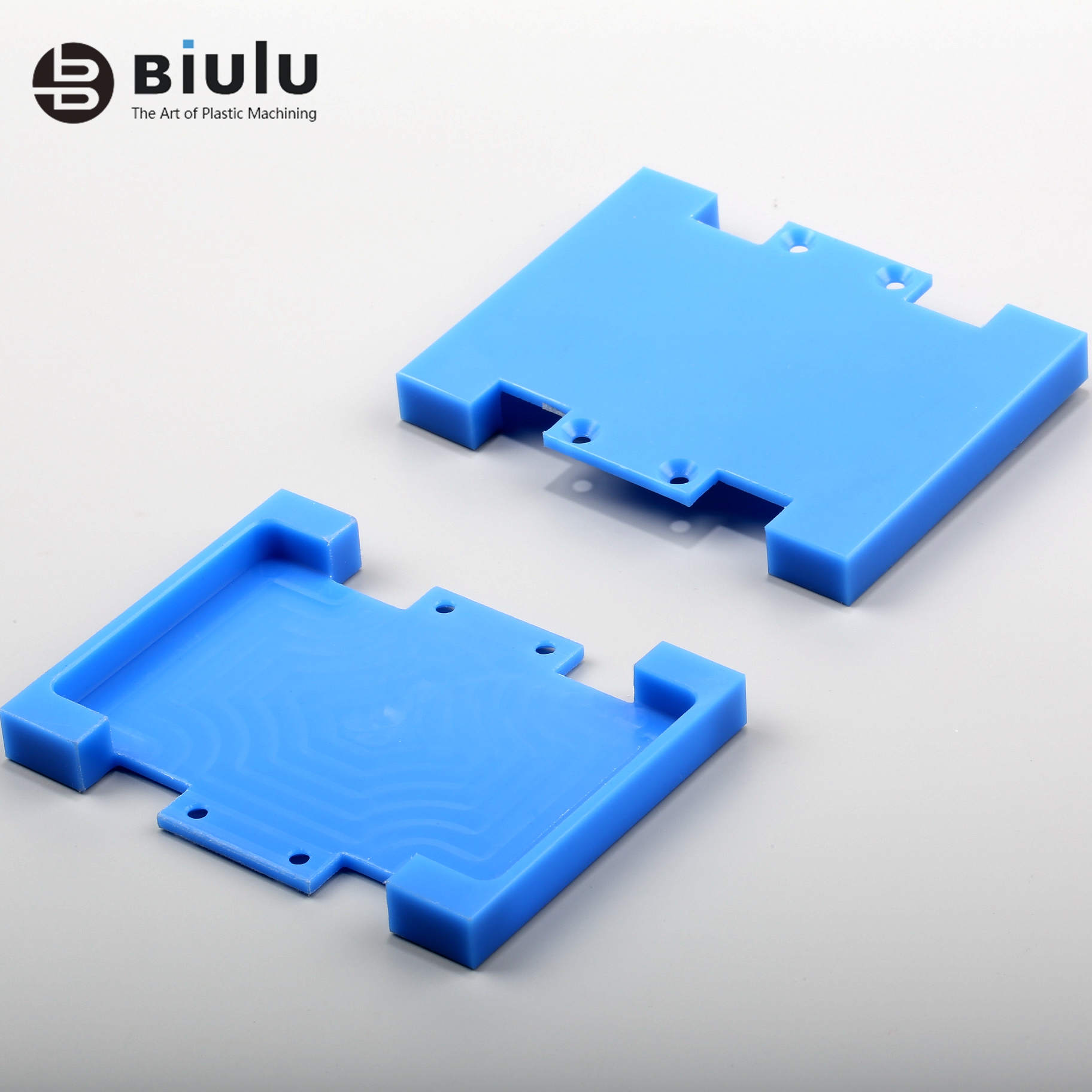 Cnc Nylon Block Material Machining , MC Nylon Blue Parts Plastic Machining
