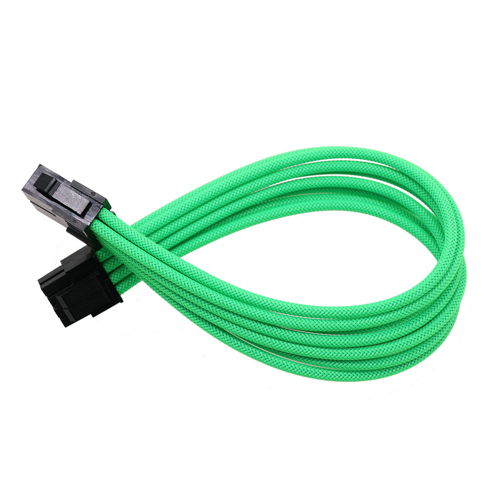 High Quality Single Sleeved braided 8Pin Male to 8Pin Female Power supply Extension Cable Pcie sleeving cable green&red