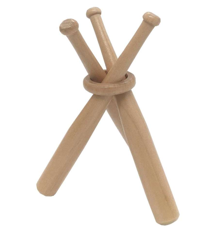 Mini Baseball Bat Display Stand Fashion Ornament Crafts Wooden Stand Holder For Outdoor Sports