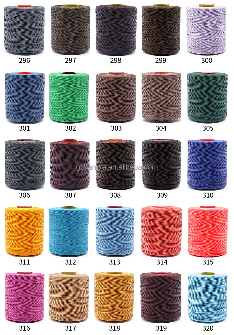100% Polyester Flat Braided Sewing Yarn For Leather Braided Wax Thread 240 Colors