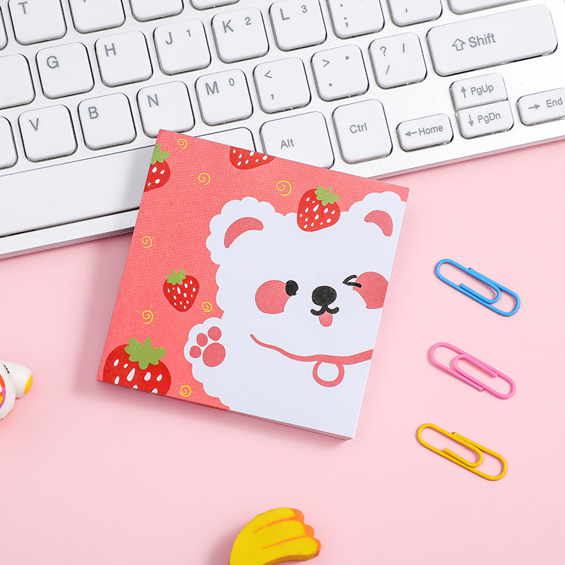 8*8 CM Kawaii Cartoon Bear Memo Note Weekly Planner Sticky Notepad in Custom Color