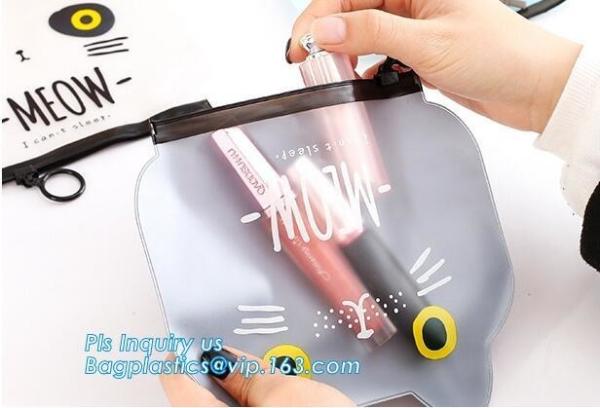 portable toilet vinyl non-toxic odorless clear transparent PVC slider zipper bag