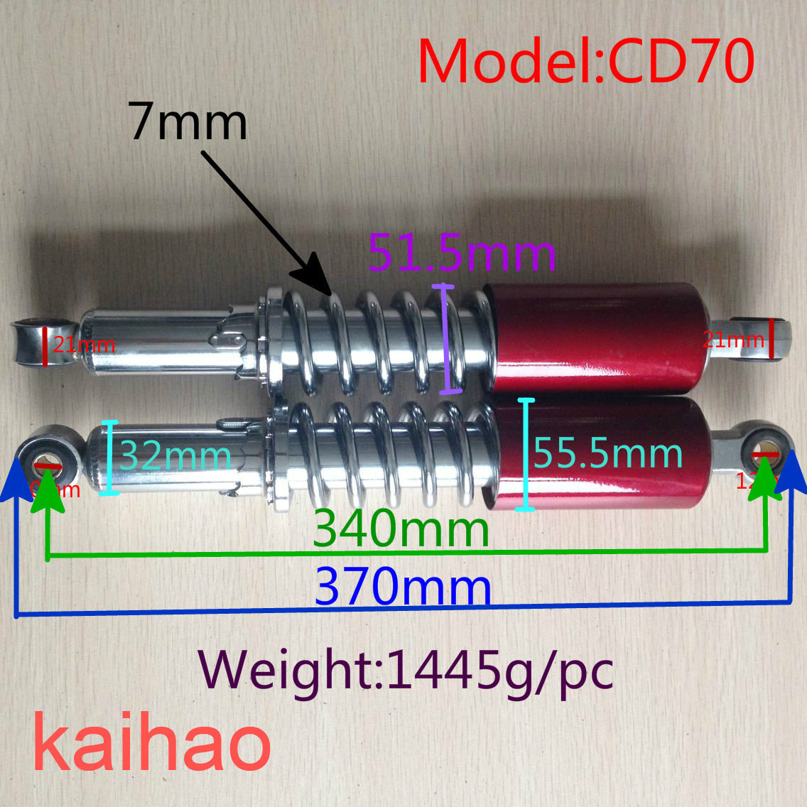 One-stop shop Scooter hydraulic oil shock absorber with 310mm central distance