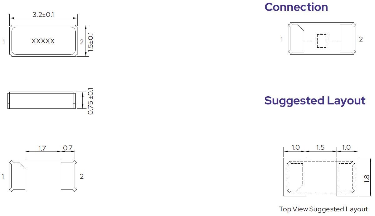 SJK-7L 32.768kHz 3.2*1.5 SMD Tuning Fork Crystal Resonators with High Precison and Reliability