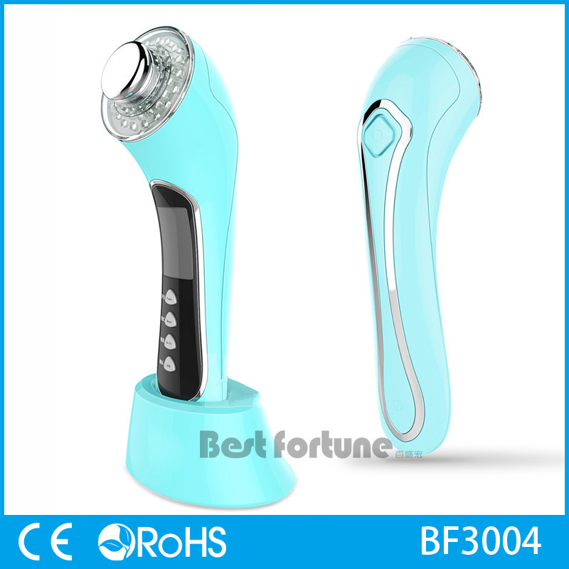 50 - 60 Hz Led Light Therapy Device , Ultrasonic Ion Face Beauty Stimulator