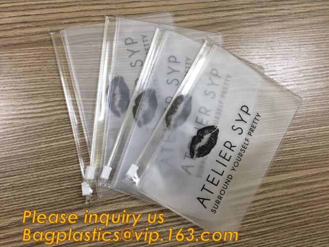 Plastic Bag OEM Custom PVC Loop Handle Image Printed Plastic Shopping Bag,Promotional Clear Waterproof Plastic Cosmetic