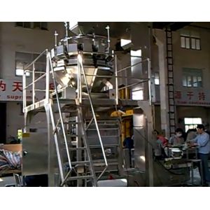 60WPM 5.0L Vegetable Salad Packaging Machine , Conveyor Packing Machine