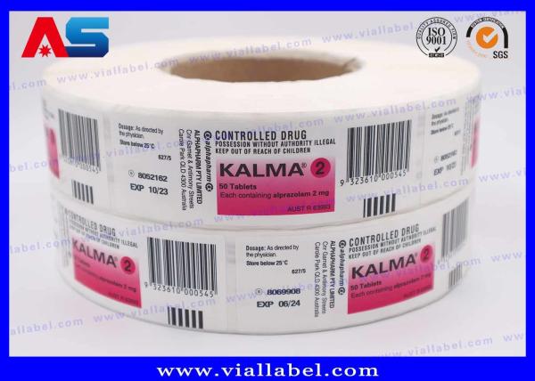 Adhesive Pharmaceutical Glass Vial Labels , 15ml Plastic Bottle Labels Custom