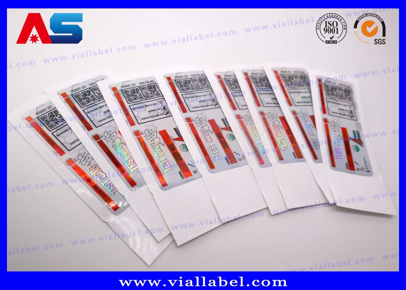 Custom Peptides Human Growth Private Label Stickers For Pharmaceuticals 10ml vial labels
