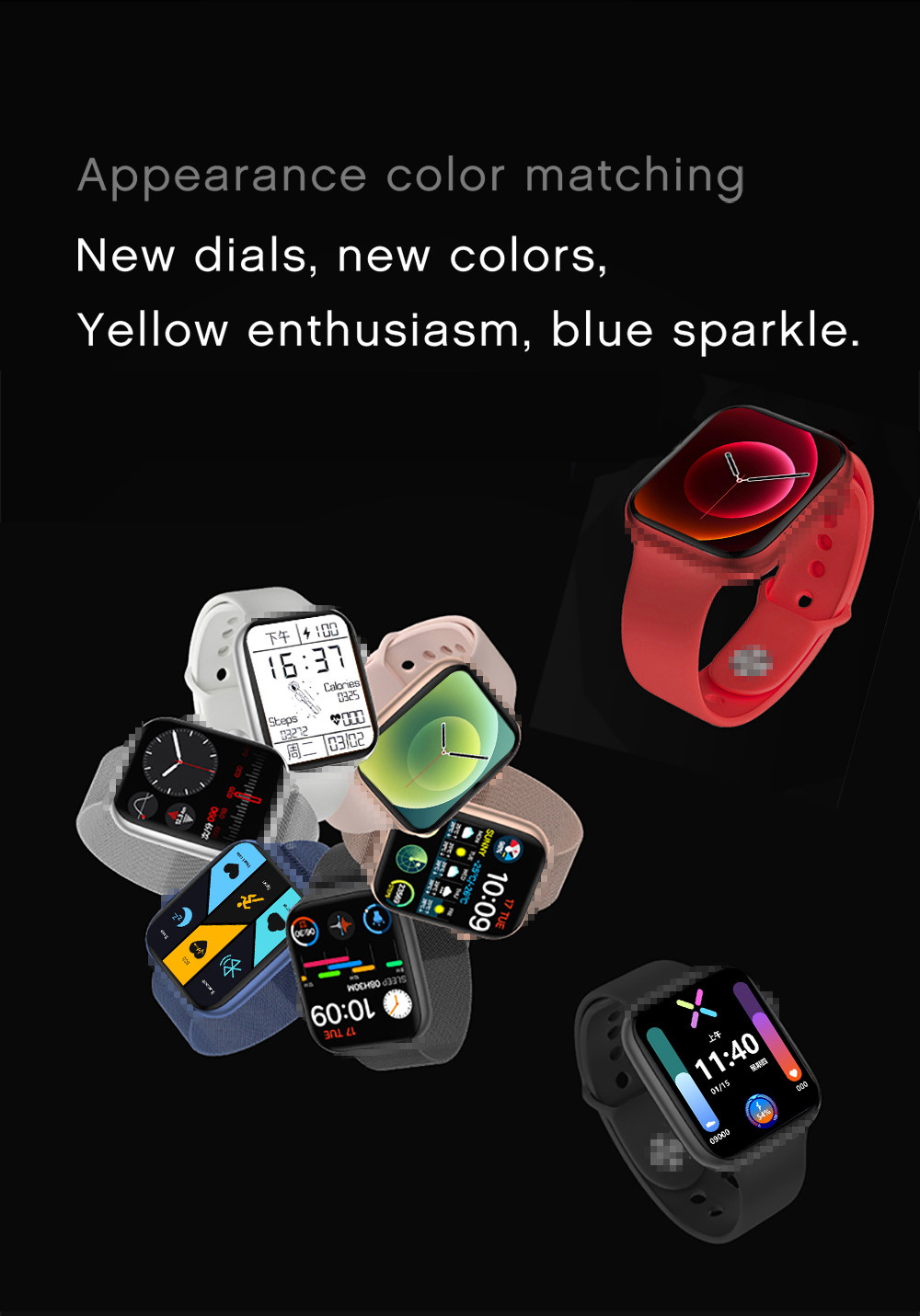 FCC 170mAh Touch Screen Bluetooth Call 1.75 Inch For Android IOS