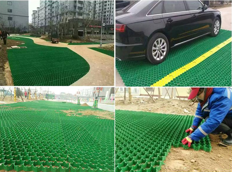 Permeable Grass Pavers Grid Flat-Interlocked,HDPE Plastic Shed Base For