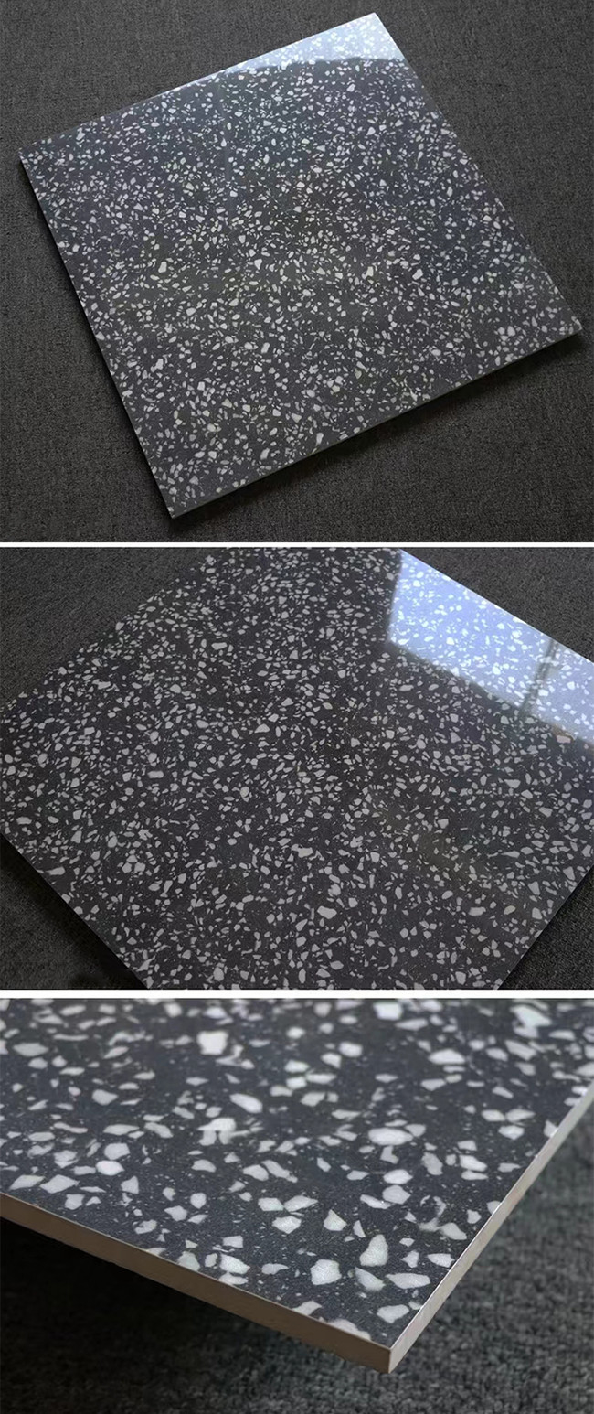 60x60cm High Gloss Polished Glazed Terrazzo Tiles For Living Room Kitchen Bathroom Wall Floor