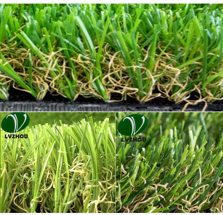 Fake Green Artificial Grass Landscaping Garden 16800 Turfs Every Sqm