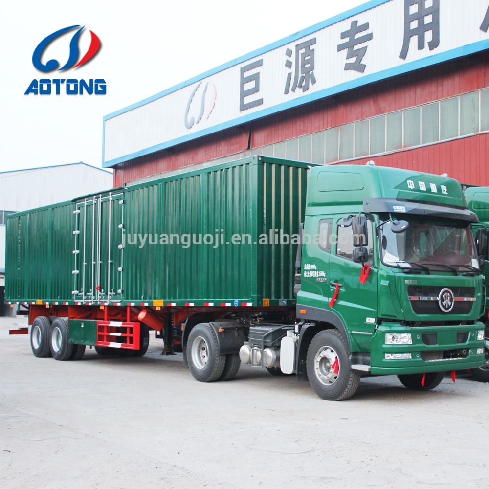 Manufacture 3 Axles Container Van Truck Trailers Cargo Carrier Dry Van Semi Trailer