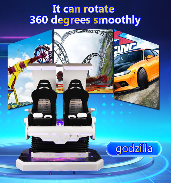 One / Two Seats 9D Virtual Reality Cinema 360 Degree Rotation Amusement Park Rides