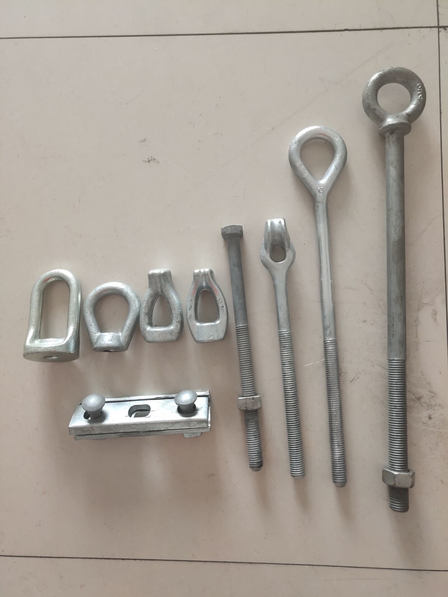 Galvanized Oval Eye Bolts 3/4" transmission line hardware