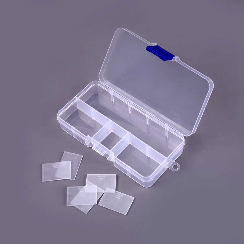 Mini Pink 10 Grid PP Plastic Storage Box Removable Organizer