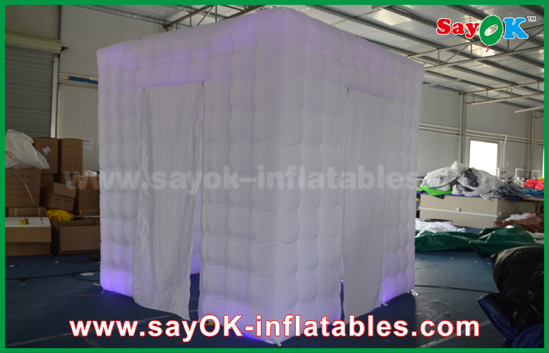 Inflatable Photo Studio Lighting Inflatable Photo Booth With Two Doors White Wedding Photobooth