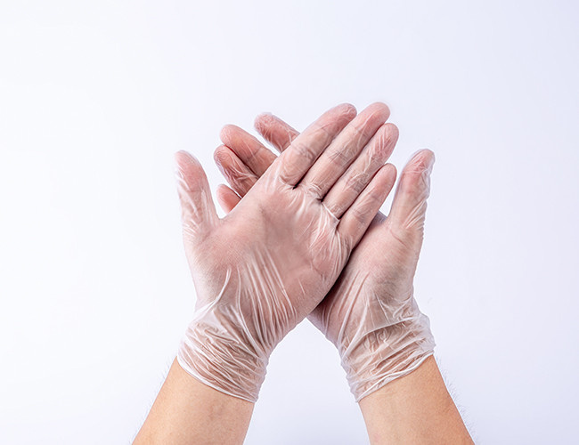 OZONE Disinfection Non Sterile Gloves Powder Free Medical Disposable Vinyl
