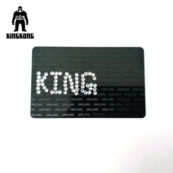 Customized Metallic Print Business Cards , Silver / Black Metal Etched Business