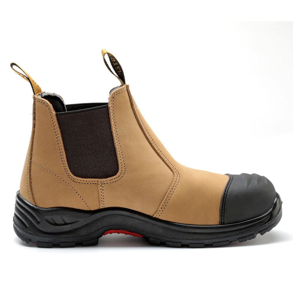 Brown Cowhide Leather Cowhide Pu+Tpu Sole Women'S Security Boots Steel Toe Anti Smashing Steel Plate Anti Proof