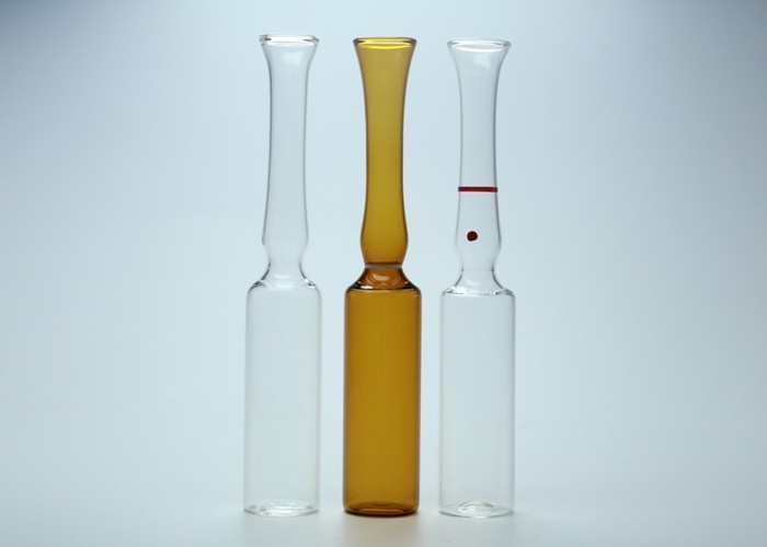 ISO Standard Empty Glass Ampoule Vial Clear / Amber Color 5ml Capacity