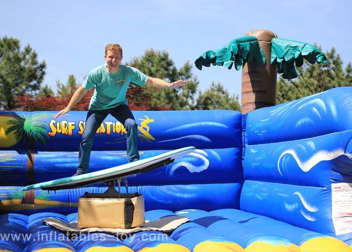 Womderful Inflatable Surf Machine , Mechanical Surfing Game For Kids / Adult