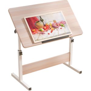 China Rustic Brown Wooden Desk for Standing Table in Multifunctional Office Coffee Room on sale