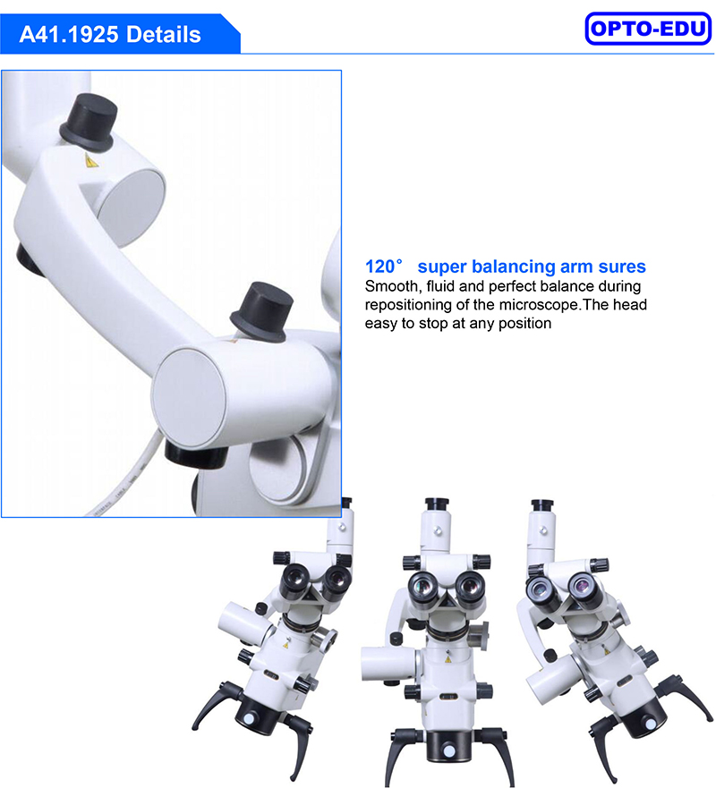 One Head Surgical Operating Microscope 0-200° Manual Zoom 2.5x~21x Dental ENT A41.1925