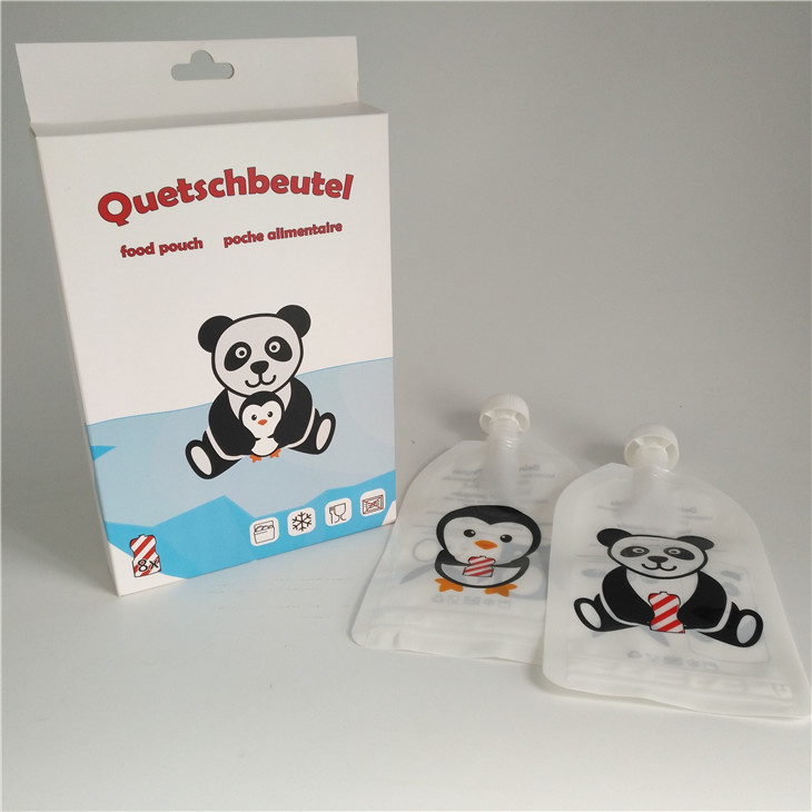 Animal Shape Liquid Spout Pouch Packaging Squeeze Reusable Double k