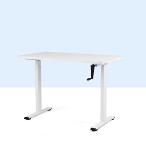 China Height Adjustable Custom Manual Mechanical Sit Standing Desk with SPCC Steel Frame on sale