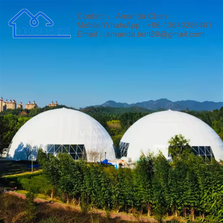 Hotel Resort Pvc Big Canvas Geodesic Glamping Dome House Tent For Event