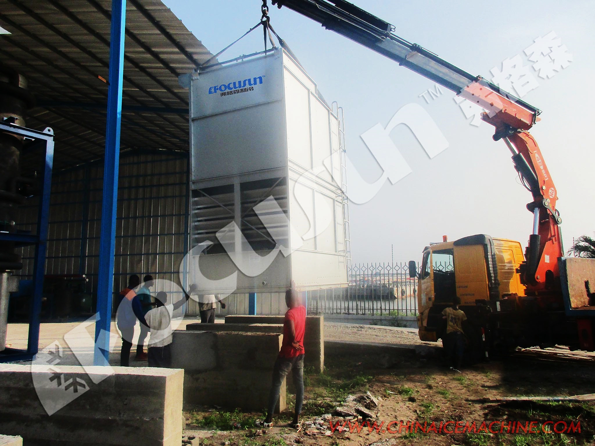Brine System Big Cube Ice Block Ice Machine Africa 2T at with Automatic Control System