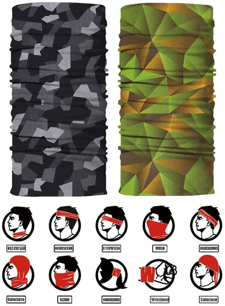 Cotton Ear Loop Balaclava Xmas Headwrap Seamless Tube Scarf