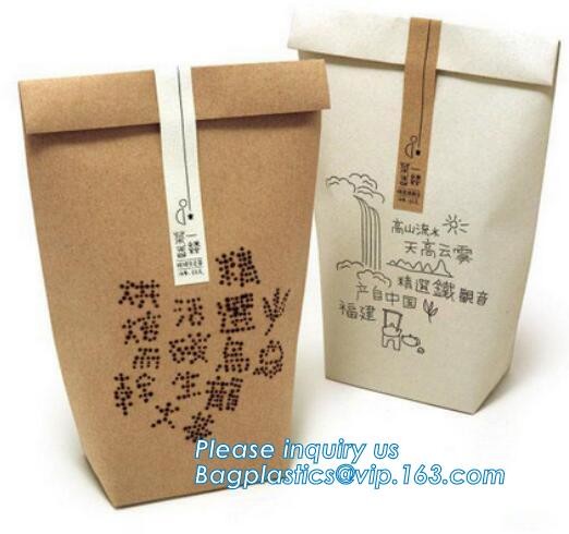 Flower carrier bag with different color customized pot plants kraft paper bag with handle,stamping logo fancy paper flow
