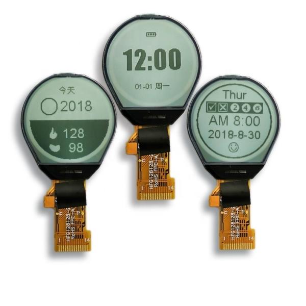 Quality 1.3inch GY128128-23 Round LCD Module 4-Spi FSTN Custom Monochrome Dot Matrix Clock COG LCD Screen 128x128 Circle Display for sale