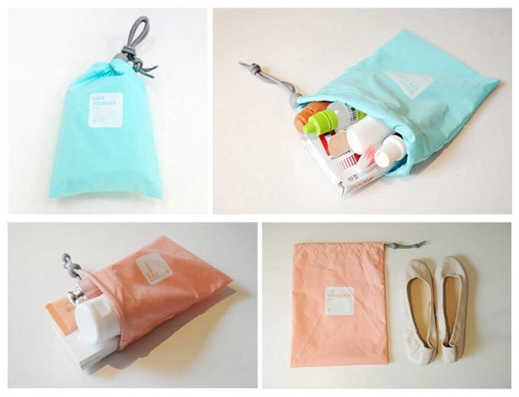 Soft Organic Cotton Drawstring Shoe Bags Small Foldable Cloth Canvas Cinch Backpack