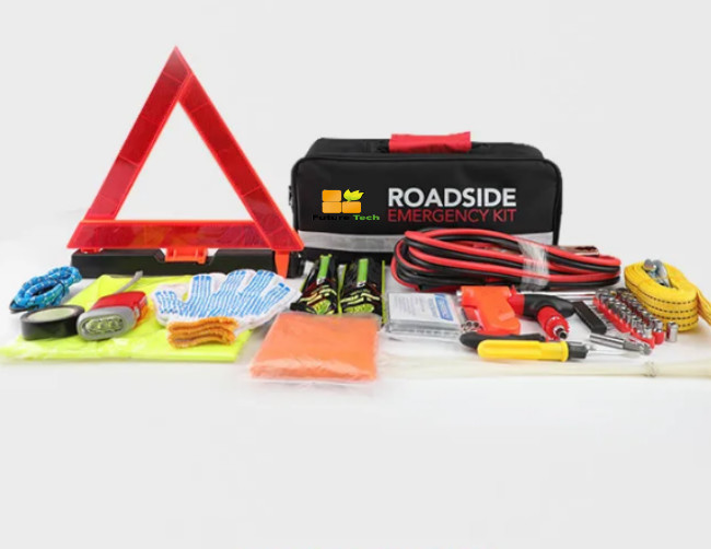 Adult Automotive First Aid Kit Safety Car Roadside Assistance Kit With Jumper Cable