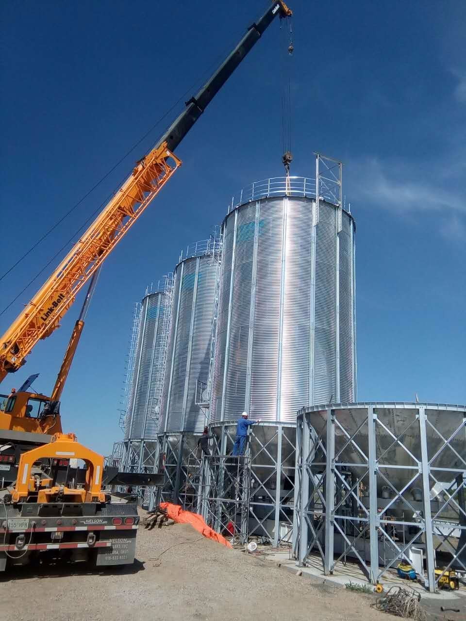 Galvanized Corrugated Bolted Assembly Silo Equipment Grain Storage Silo Bin