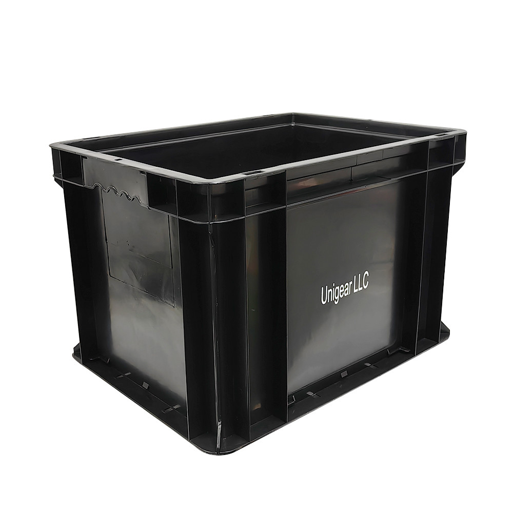 Esd Anti Static Turnover Box Large Black Car Parts Injection Molded Plastic Box Anti Static Plastic Box