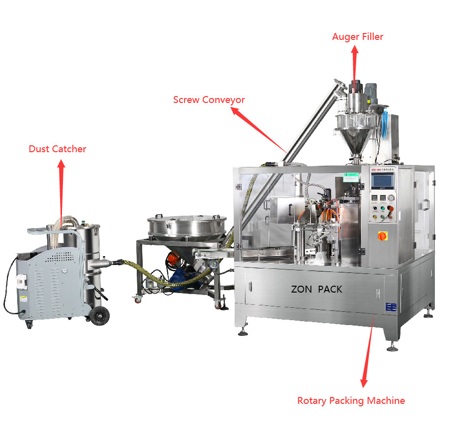 300g 500g Tea Powder Premade Bag Packing Machine 30-35Bags/Min